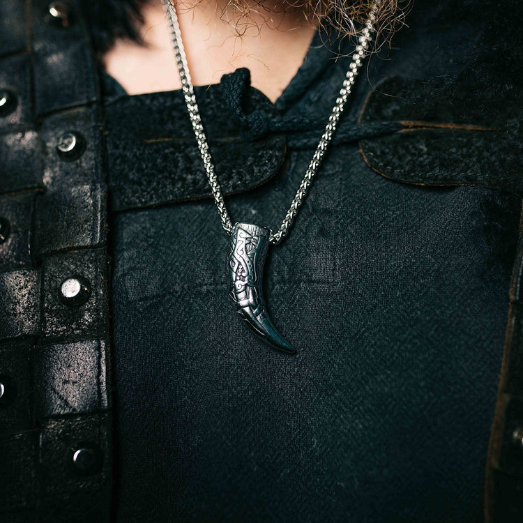 Necklace viking tooth of Fenrir the giant wolf