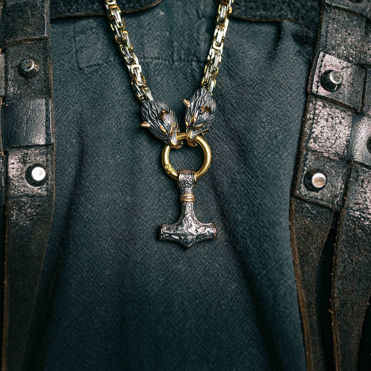 Viking Wolf necklace - Sköll et Hati