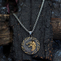 Viking necklace power of the Nordic wolves