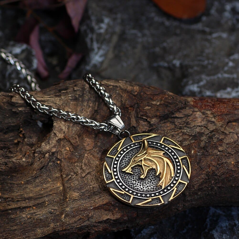 Viking on sale wolf necklace