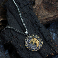 Viking necklace power of the Nordic wolves