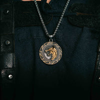 Viking necklace power of the Nordic wolves