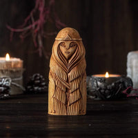 Wooden statue of Freya