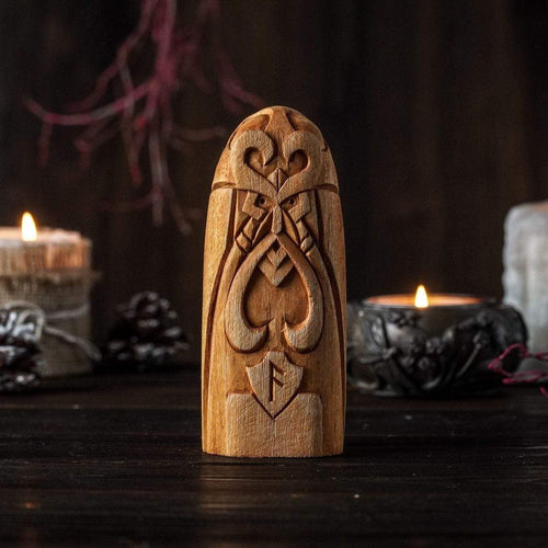 House & Decoration Loki Norse god statue, Loki wooden statue, pagan altar figure - Odins Hall