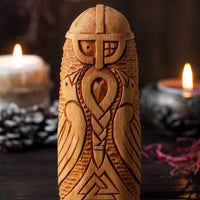 Wooden statue of Odin