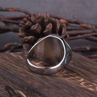 Crossed Battleaxe Ring - Stainless Steel