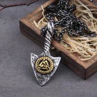 Viking arrow necklace - Rune Valknut