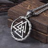 Valknut necklace with dragon guardian of souls