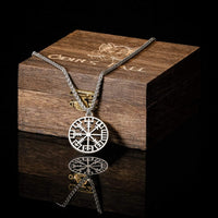 Viking Necklace Vegvisir Compass