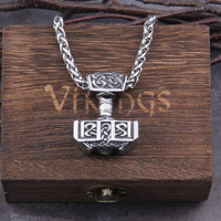 Viking Necklace Thor's Hammer - Stainless Steel