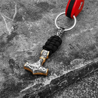 Viking hammer of Thor keychain in paracord and stainless steel