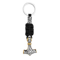 Viking hammer of Thor keychain in paracord and stainless steel