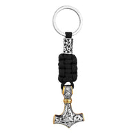 Viking hammer of Thor keychain in paracord and stainless steel