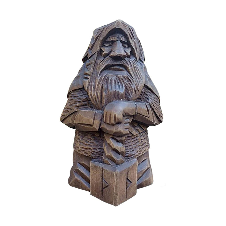 Wooden Viking statuette of Nordic gods