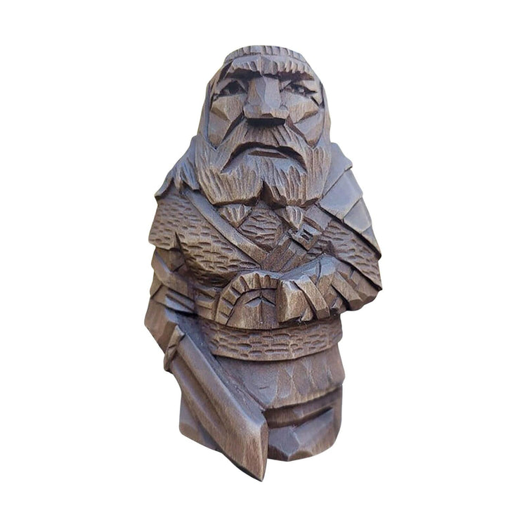 Wooden Viking statuette of Nordic gods