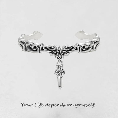 '' Your life depends on you '' Stainless steel bracelet