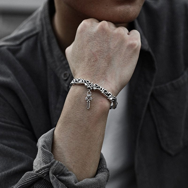 '' Your life depends on you '' Stainless steel bracelet