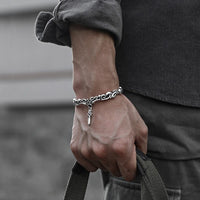 '' Your life depends on you '' Stainless steel bracelet